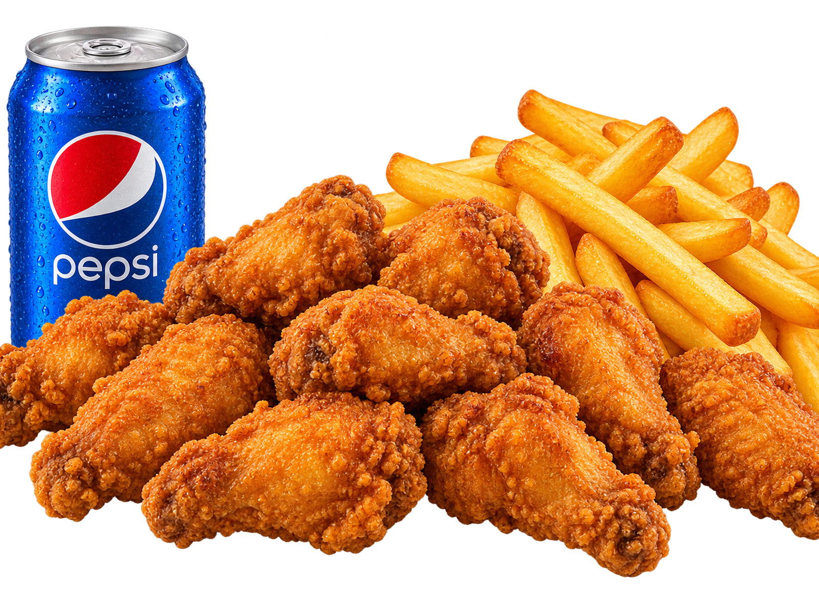 10 Pcs Chicken Wings + Chips + Drink