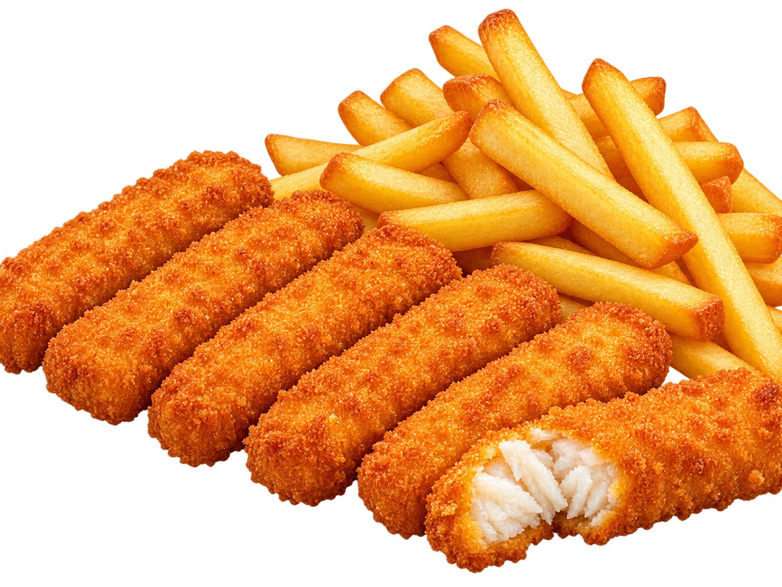 6 Pcs Fish Fingers with Chips